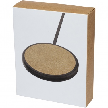 Logo trade business gifts image of: Kivi 10W limestone/cork wireless charging pad